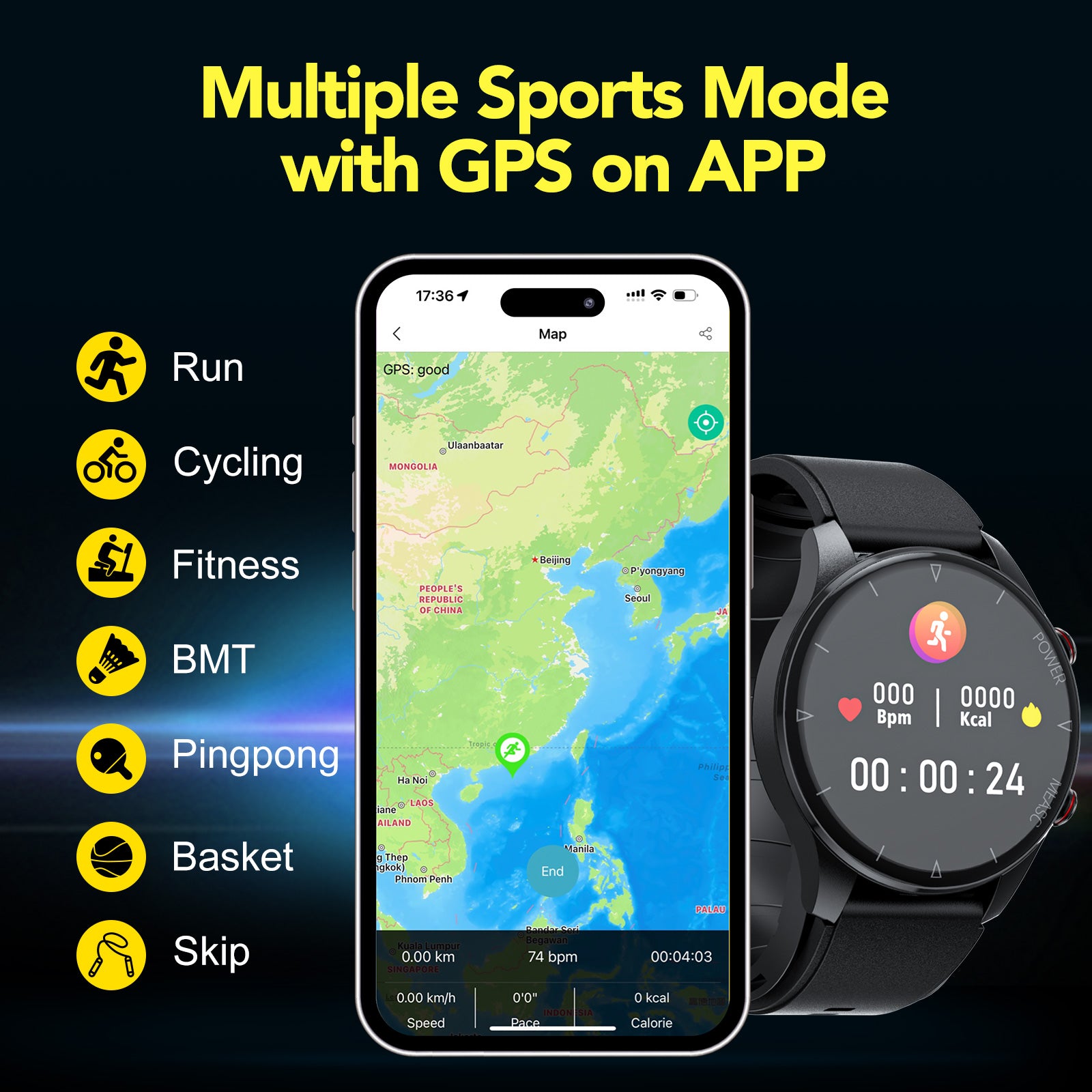 RR Sports® Smart Life (Intelligent air pump Blood pressure health smart watch)
